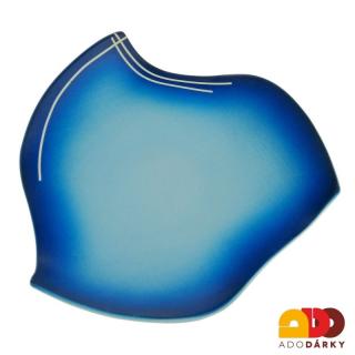 Modrý keramický talířek 26 cm (Doplněk ke stolování)