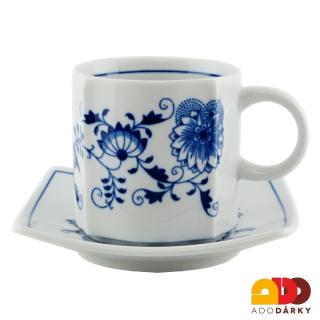 Moka hrnek s podšálkem cibulák 0,2 l (Porcelánový šálek s podšálkem cibulák)