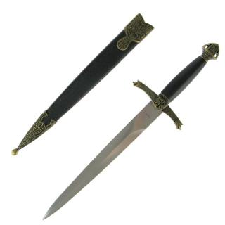 Ozdobná dýka Ivanhoe 39,5 cm (Kovový ozdobný meč/otvírač na dopisy)