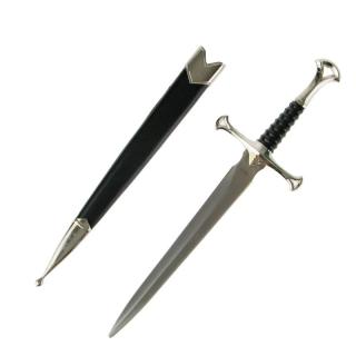 Ozdobná dýka s černým dříkem 34,5 cm (Kovový ozdobný meč/otvírač na dopisy)