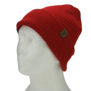 Pánská čepice červená (Zimní pletená čepice pro muže)