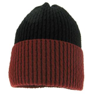 Pánská čepice dvoubarevná (Zimní čepice pro muže pletená)