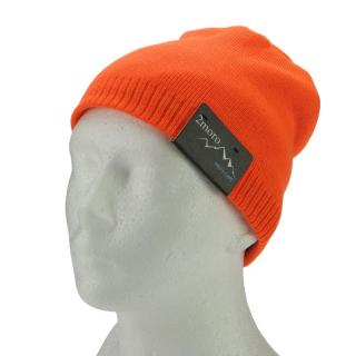 Pánská čepice oranžová (Zimní pletená čepice pro muže)