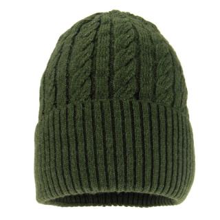 Pánská čepice pletená zelená (Zimní čepice pro muže pletená)