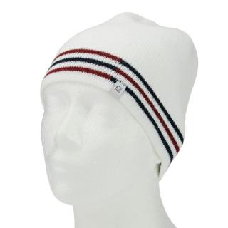 Pánská čepice tenká bílá  (Zimní pletená čepice pro muže)