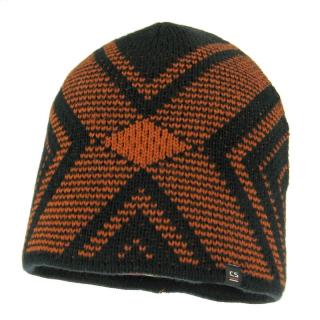 Pánská čepice vzorovaná (Zimní čepice pro muže pletená)
