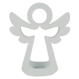 Plechový anděl svícen zápich na zahradu 22 / 121 cm (Plechový anděl s tyčí k uchycení)