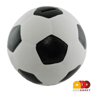 Pokladnička fotbalový míč černý 13 cm (Pokladnička ve tvaru fotbalového míče)