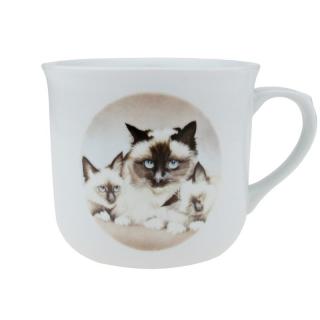 Porcelánový hrnek Kočka 650 ml (Hrneček z porcelánu s kočičkou)