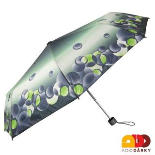 Skládací dámský deštník zelený (U09)