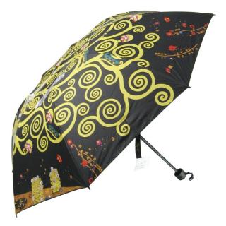 Skládací deštník Gustav Klimt - Strom života (Elegantní skládací deštník pro ženy )