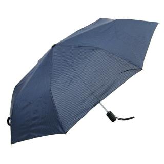 Skládací deštník pruhovaný, modro černý (U31 Skládací deštník pro dámy i pány)