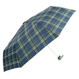 Skládací deštník zeleno-modrý károvaný (U-41 Malý deštník unisex)