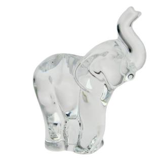 Skleněný slon Bohemia crystal 8,5 cm (Skleněná dekorace ve tvaru slona)