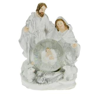 Sněžítko Marie s Josefem a Ježíškem 12 cm (Malé sněžítko betlémské jesličky)