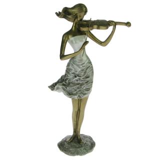 Soška ženy s houslemi 25 cm (Figurka mladé slečny )