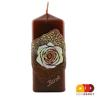 Svíčka hranol Rose 150 mm