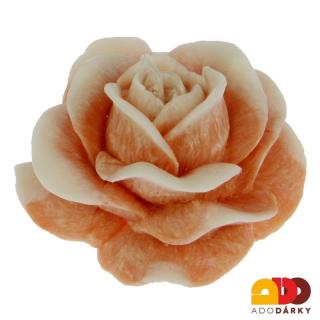 Svíčka růže Grep a vanilka Ø 12 cm (Květ růže z vosku)