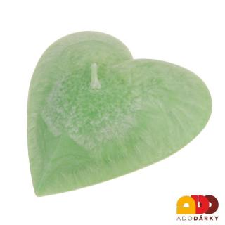 Svíčka srdce Eukalypt a máta 11 cm (Aromatizované srdce z vosku)