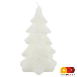 Svíčka Vánoční stromek bílý 150 mm