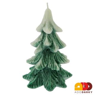 Svíčka vánoční stromek zelený 14 cm (Svíčka ve tvaru vánočního stromku)