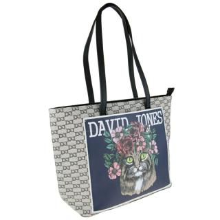 Taška s kočkou David Jones 35 cm (Stylová kabelka pro ženy)