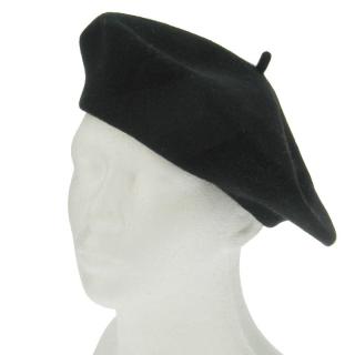 Vlněný baret černý (Dámský zimní baret 11 palců)