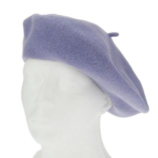 Vlněný baret světle fialový (Dámský zimní baret 11 palců)