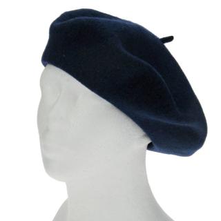 Vlněný baret tmavě modrý (Dámský zimní baret 11 palců)