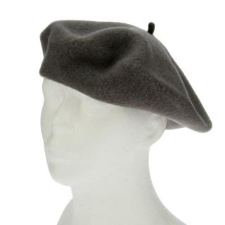 Vlněný baret tmavě šedý (Dámský zimní baret 11 palců)