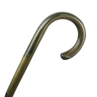Vycházková hůl se zahnutou rukojetí 92 cm (Hůl sukovice olivové barvy)