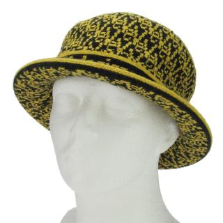 Vzorovaný vlněný klobouk s lurexem (Dámský klobouk pletený)