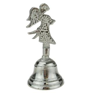 Zvonek anděl 12 cm (Vánoční stolní zvonek andílek)