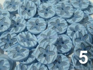 Knoflík dětský vel. 26  květina - Air Blue