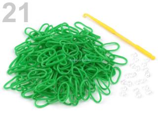 Loom bands gumičky č.21 - zelená pastelová