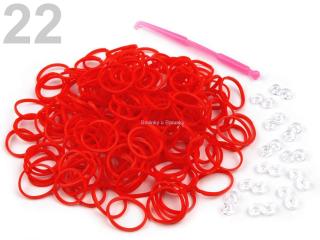 Loom bands gumičky č.22 - červená