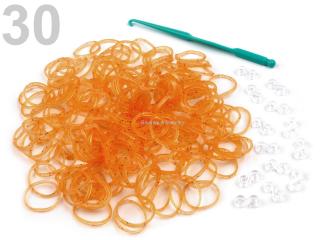 Loom bands gumičky č.30 - oranžová kadmiová