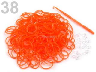 Loom bands gumičky č.38 - oranžová reflexní neon