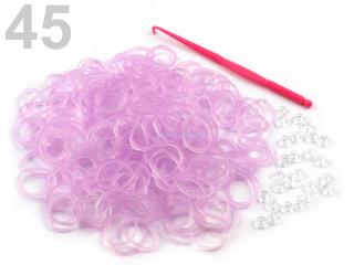 Loom bands gumičky č.45 - fialková transparent