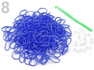 Loom bands gumičky č.8 - modrá kobaltová transparent