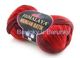 Mercan Batik 59503 - červený melír
