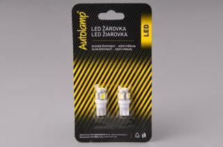 2ks žárovky LED 12V 5W W2,1x9,5d čirá