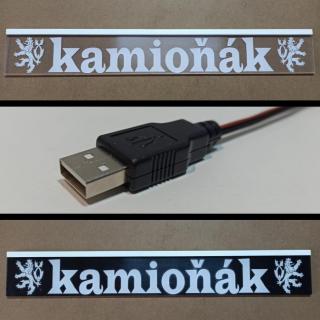 Jmenovka plastová 50x7cm LED USB - vlastní název