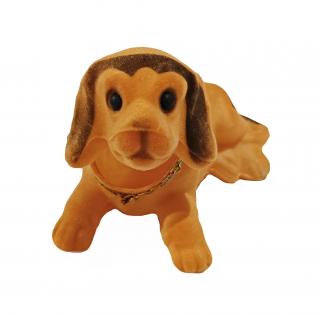Pes s kývací hlavou - oranžovo/hnědý