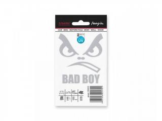 Samolepka - Bad boy face - stříbrný