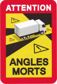 Samolepka na pevný povrch MRTVÝ ÚHEL – LKW