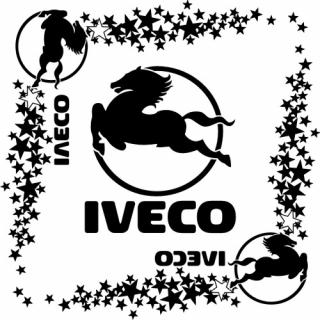 Samolepka okenní bílá IVECO 11 - sada