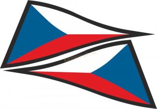 Samolepka tisklá vlajka ČR trojúhelník 27cm