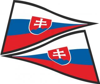 Samolepka tisklá vlajka SK trojúhelník 27cm