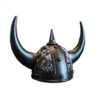 Vikingská helma - DÁNSKÁ PLYŠ ŠEDÁ